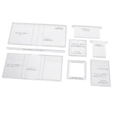 Max 8 Pieces Acrylic Wallet Stencil Template Set DIY Leather Wallet Purse