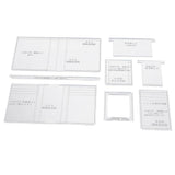 Max 8 Pieces Acrylic Wallet Stencil Template Set DIY Leather Wallet Purse