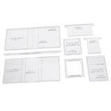 Max 8 Pieces Acrylic Wallet Stencil Template Set DIY Leather Wallet Purse
