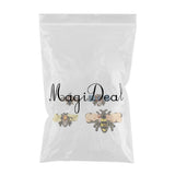 Max 4Pcs/set Bees Sequins Rhinestone Beaded Applique Patches Embellishments