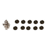 Maxbell 10 Sets Rose Shape Rapid Rivets Studs Punk Spikes Rivet DIY Leather Crafts