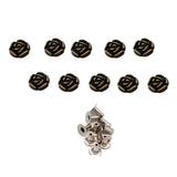 Maxbell 10 Sets Rose Shape Rapid Rivets Studs Punk Spikes Rivet DIY Leather Crafts