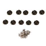 Maxbell 10 Sets Rose Shape Rapid Rivets Studs Punk Spikes Rivet DIY Leather Crafts