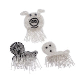 Max Maxb 3pcs Animal Beaded Rhinestone Applique Patch Embellishment DIY Clothes Decor