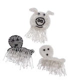 Max Maxb 3pcs Animal Beaded Rhinestone Applique Patch Embellishment DIY Clothes Decor