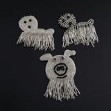 Max Maxb 3pcs Animal Beaded Rhinestone Applique Patch Embellishment DIY Clothes Decor