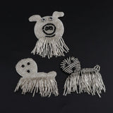 Max Maxb 3pcs Animal Beaded Rhinestone Applique Patch Embellishment DIY Clothes Decor