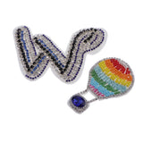 Max Maxb 2 Pieces Rhinestone Bead Patch Sew on Motif Applique DIY Garment Accessories