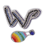 Max Maxb 2 Pieces Rhinestone Bead Patch Sew on Motif Applique DIY Garment Accessories
