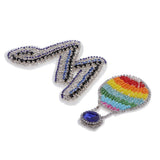 Max Maxb 2 Pieces Rhinestone Bead Patch Sew on Motif Applique DIY Garment Accessories