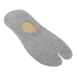 Unisex 2 Toe Flip Flop Socks Tabi Socks Low Cut Cotton Boat Socks Gray