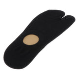 Unisex 2 Toe Flip Flop Socks Tabi Socks Low Cut Cotton Boat Socks Black