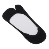 Maxbell Women No Show Socks Tabi Socks Non Slip Low Cut Cotton Boat Socks Black