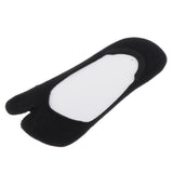 Maxbell Women No Show Socks Tabi Socks Non Slip Low Cut Cotton Boat Socks Black