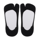 Maxbell Women No Show Socks Tabi Socks Non Slip Low Cut Cotton Boat Socks Black