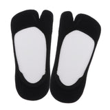 Maxbell Women No Show Socks Tabi Socks Non Slip Low Cut Cotton Boat Socks Black