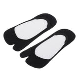 Maxbell Women No Show Socks Tabi Socks Non Slip Low Cut Cotton Boat Socks Black