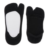 Maxbell Women No Show Socks Tabi Socks Non Slip Low Cut Cotton Boat Socks Black