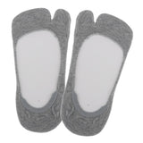 Maxbell Women No Show Socks Tabi Socks Non Slip Low Cut Cotton Boat Socks Gray