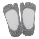 Maxbell Women No Show Socks Tabi Socks Non Slip Low Cut Cotton Boat Socks Gray
