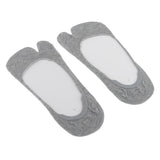 Maxbell Women No Show Socks Tabi Socks Non Slip Low Cut Cotton Boat Socks Gray