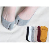 Maxbell Women No Show Socks Tabi Socks Non Slip Low Cut Cotton Boat Socks Gray