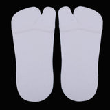 Maxbell Women No Show Socks Tabi Socks Non Slip Low Cut Cotton Boat Socks White