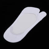Maxbell Women No Show Socks Tabi Socks Non Slip Low Cut Cotton Boat Socks White