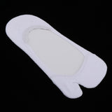 Maxbell Women No Show Socks Tabi Socks Non Slip Low Cut Cotton Boat Socks White