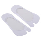 Maxbell Women No Show Socks Tabi Socks Non Slip Low Cut Cotton Boat Socks White