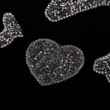 Max Maxb LOVE Heart Rhinestone Patch Appliques Iron on Bags Clothes Decorative Patch