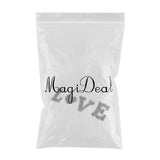Max Maxb LOVE Heart Rhinestone Patch Appliques Iron on Bags Clothes Decorative Patch
