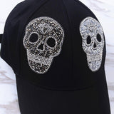 Max Maxb 6 Pieces DIY Skull Rhinestone Patch Appliques Iron on Bags Clothes Sewing