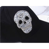 Max Maxb 6 Pieces DIY Skull Rhinestone Patch Appliques Iron on Bags Clothes Sewing