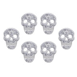Max Maxb 6 Pieces DIY Skull Rhinestone Patch Appliques Iron on Bags Clothes Sewing