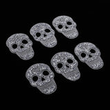 Max Maxb 6 Pieces DIY Skull Rhinestone Patch Appliques Iron on Bags Clothes Sewing