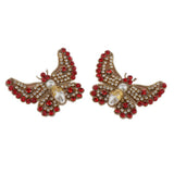 Max Maxb 2 Pieces Rhinestone Patch Sew on/Iron on Butterfly Applique DIY Supplies