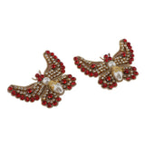 Max Maxb 2 Pieces Rhinestone Patch Sew on/Iron on Butterfly Applique DIY Supplies