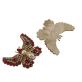 Max Maxb 2 Pieces Rhinestone Patch Sew on/Iron on Butterfly Applique DIY Supplies