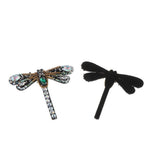 Max Maxb 2 Pieces Dragonfly Motif Rhinestones Patch Sew On DIY Clothing Decoration