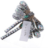 Max Maxb 2 Pieces Dragonfly Motif Rhinestones Patch Sew On DIY Clothing Decoration