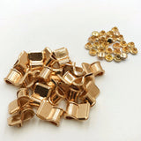 Max Maxb 20pcs bronze shoelace rivet buckles hook eyelet for hiking climbing boots