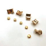 Max Maxb 20pcs bronze shoelace rivet buckles hook eyelet for hiking climbing boots