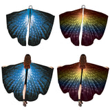 Max Butterfly Wings Shawl Cape Cloak Festival Fairy Party Costume Multicolor