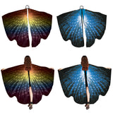 Max Butterfly Wings Shawl Cape Cloak Festival Fairy Party Costume Multicolor