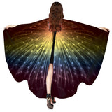 Max Butterfly Wings Shawl Cape Cloak Festival Fairy Party Costume Multicolor