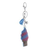 Max Cute Ice Cream Shaped Pendant Diamante Key Ring Purse Bag Charms Decor