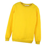 Max Maxb Unisex Crewneck Fleece Sweatshirt Plain Pullover Crew Neck Jumper Yellow 3XL