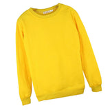 Max Maxb Unisex Crewneck Fleece Sweatshirt Plain Pullover Crew Neck Jumper Yellow 3XL