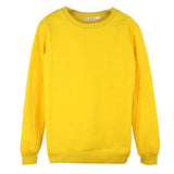 Max Maxb Unisex Crewneck Fleece Sweatshirt Plain Pullover Crew Neck Jumper Yellow 3XL